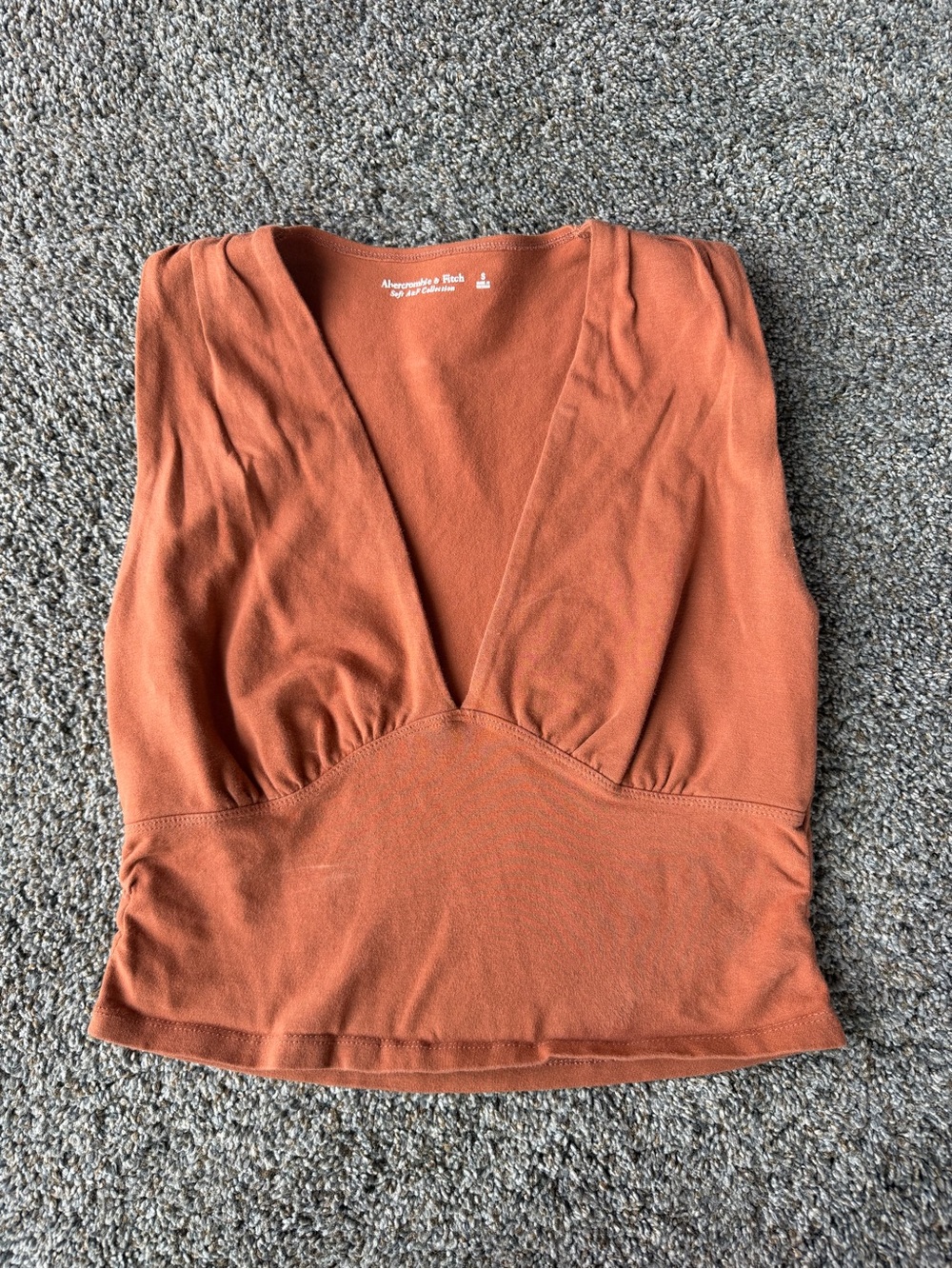 Abercrombie & Fitch Rust-Orange Deep V Camisole